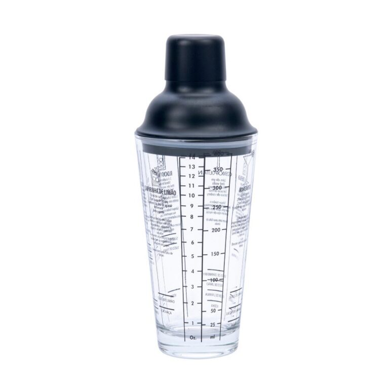 Cocktail Shaker Three-Piece Transparent Glass Cocktail Shaker with Measuring Scale – JN022