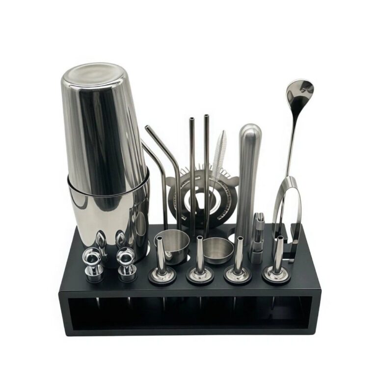Bar Set 20-Piece Stainless Steel Bartender Kit with Cocktail Shaker Set