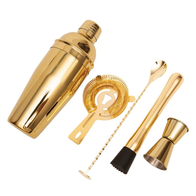 Bar Set 5-Piece Boston Cocktail Shaker Set Stainless Steel Bartending Tools – JN026